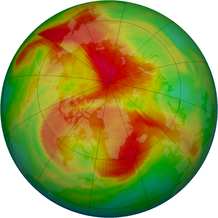 Arctic ozone map for 03 April 1994